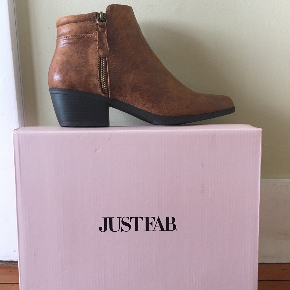 Unworn JustFab booties, size 9
